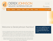 Tablet Screenshot of derekjohnsonnutrition.com